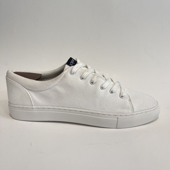 J. Crew White Road Trip Canvas Sneakers Womens Size 9 Casual Low Top Tennis Shoe - Picture 4 of 14